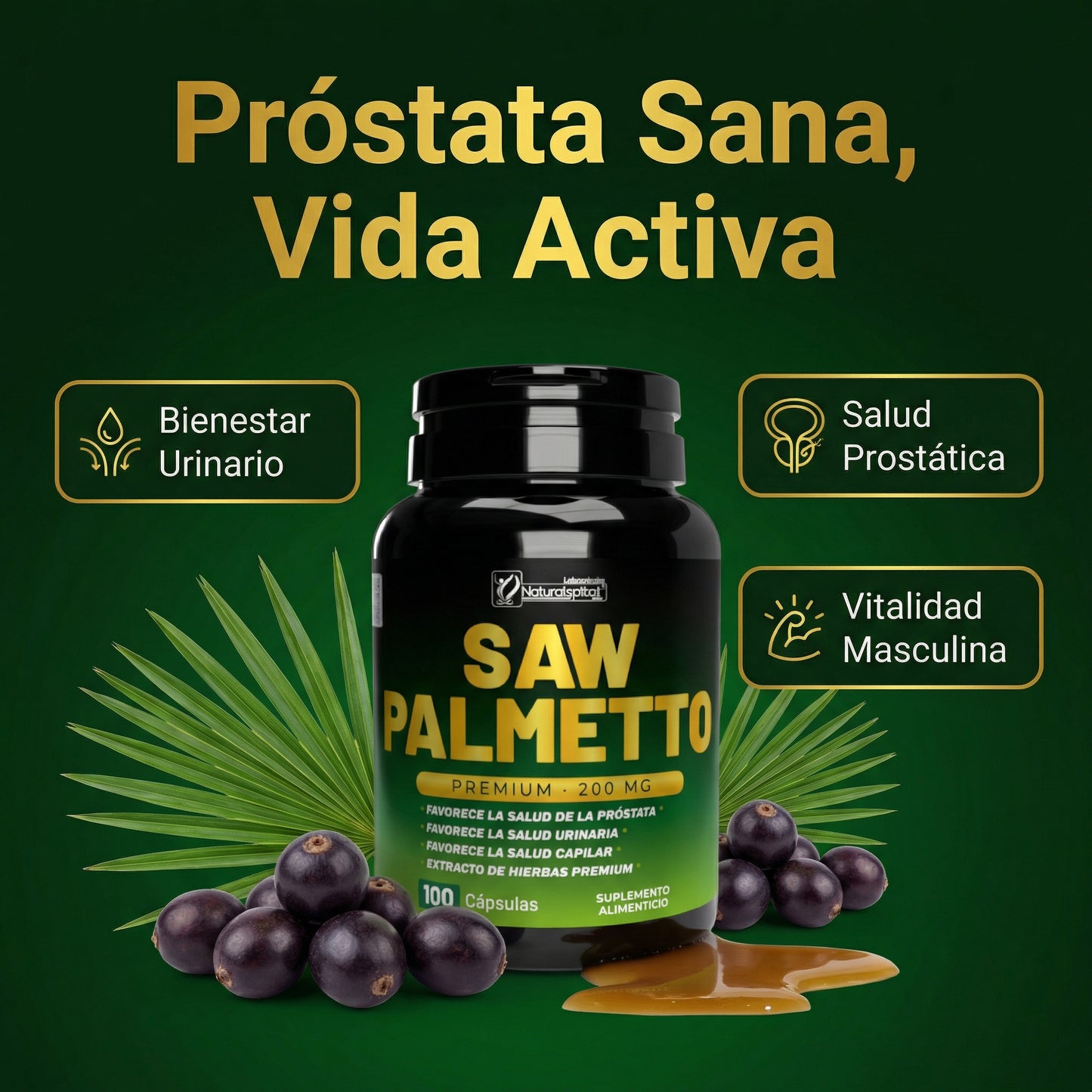 COMBO RENDIMIENTO SUPERIOR 🔥 El Patron + Saw Palmetto + Resveratrol🔥
