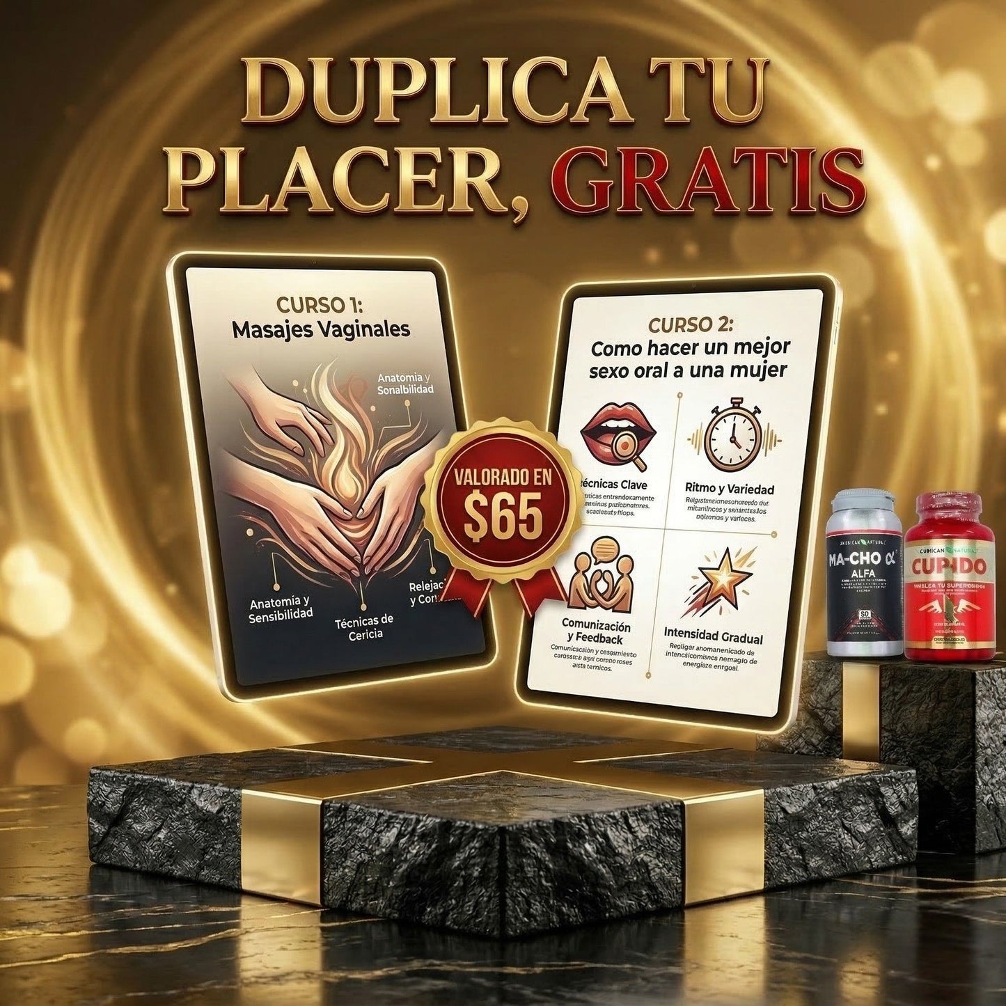 COMBO FUEGO INTIMO🔥MACHO ALFA + CUPIDO + REGALOS🎁